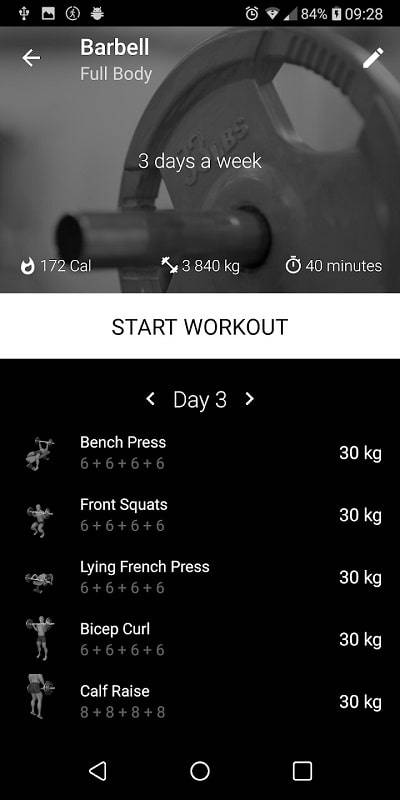 Barbell Home Workout screenshot 1