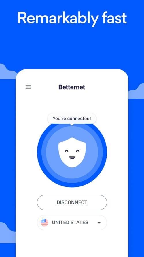 Betternet VPN captura de pantalla 1