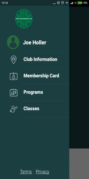 CCRC Tennis Mobile App capture d’écran 1
