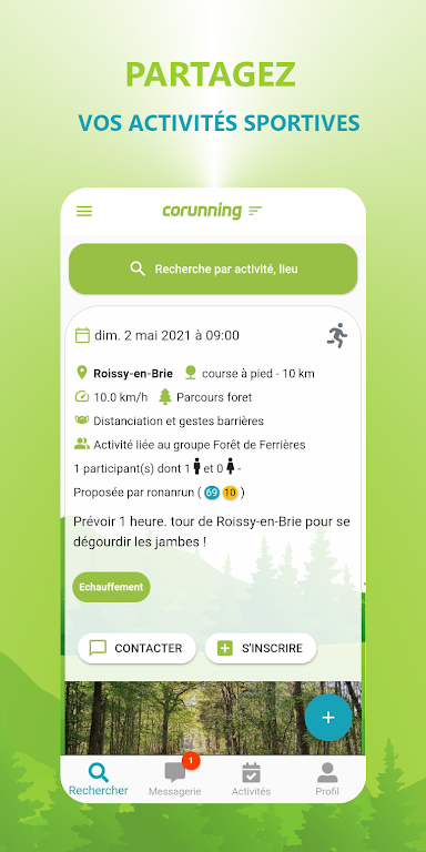 ภาพหน้าจอ Corunning: sportez à plusieurs 1