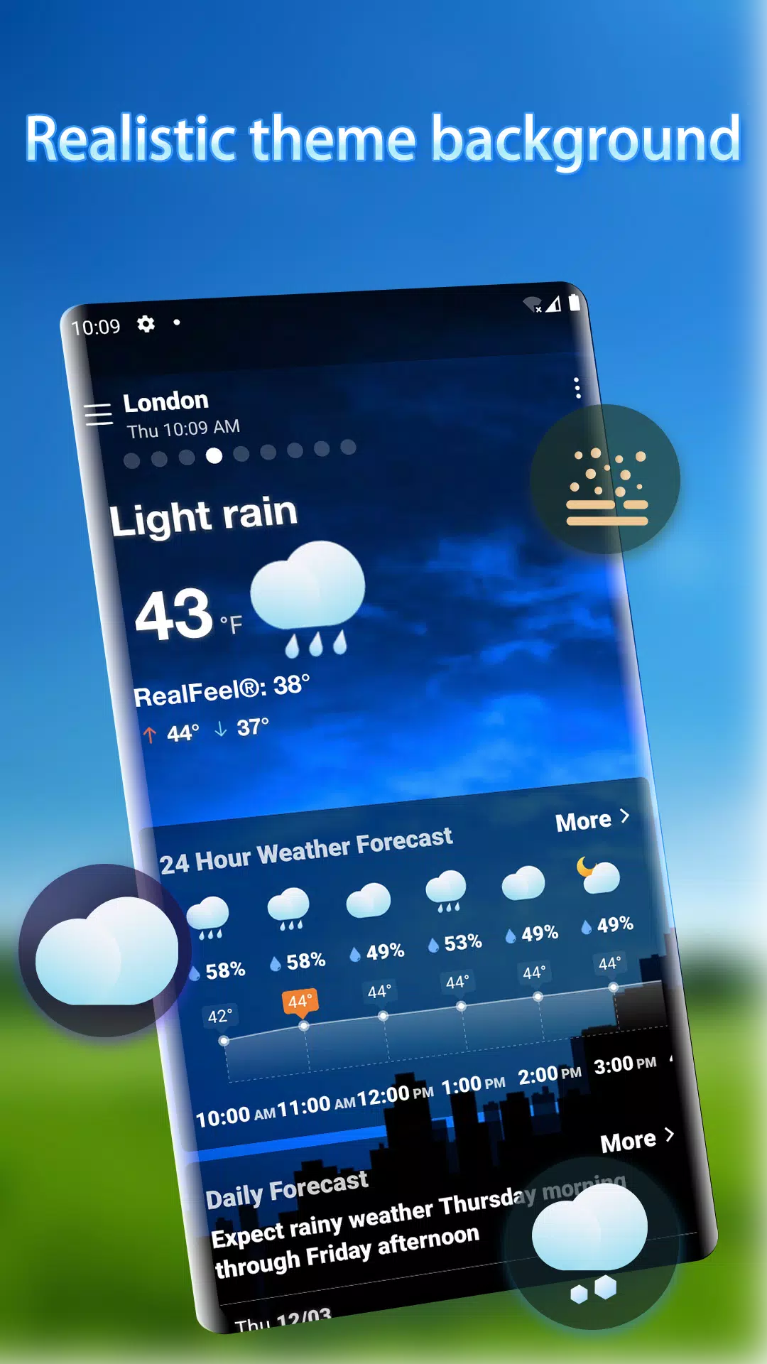 Local Weather Alerts - Widget ekran görüntüsü 1