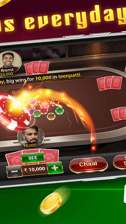 Teen Patti Gold - traditional online poker game экрана 1