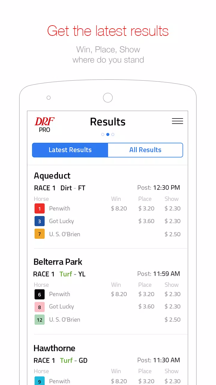 Daily Racing Form captura de pantalla 1