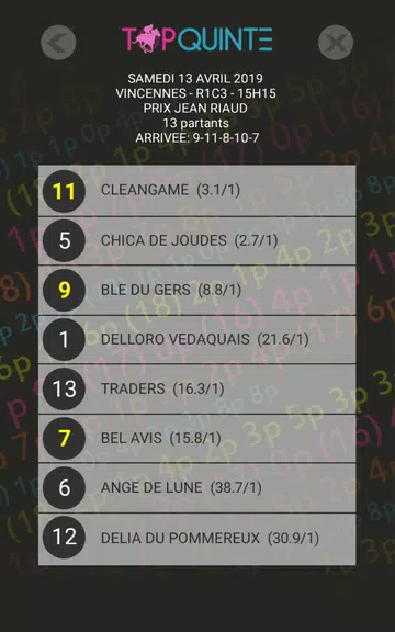 Top Quinté - Gagner avec la mu应用截图第3张