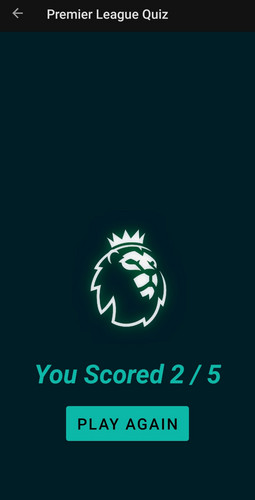 Premier League Quiz captura de pantalla 1