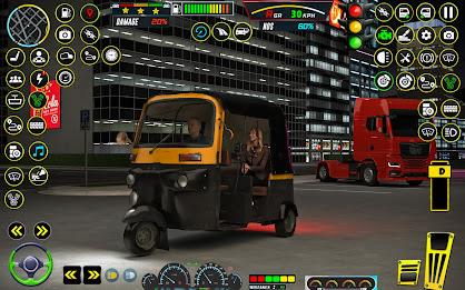 Rickshaw Game Rickshaw Driving ကိုဖန်သားပြင်0