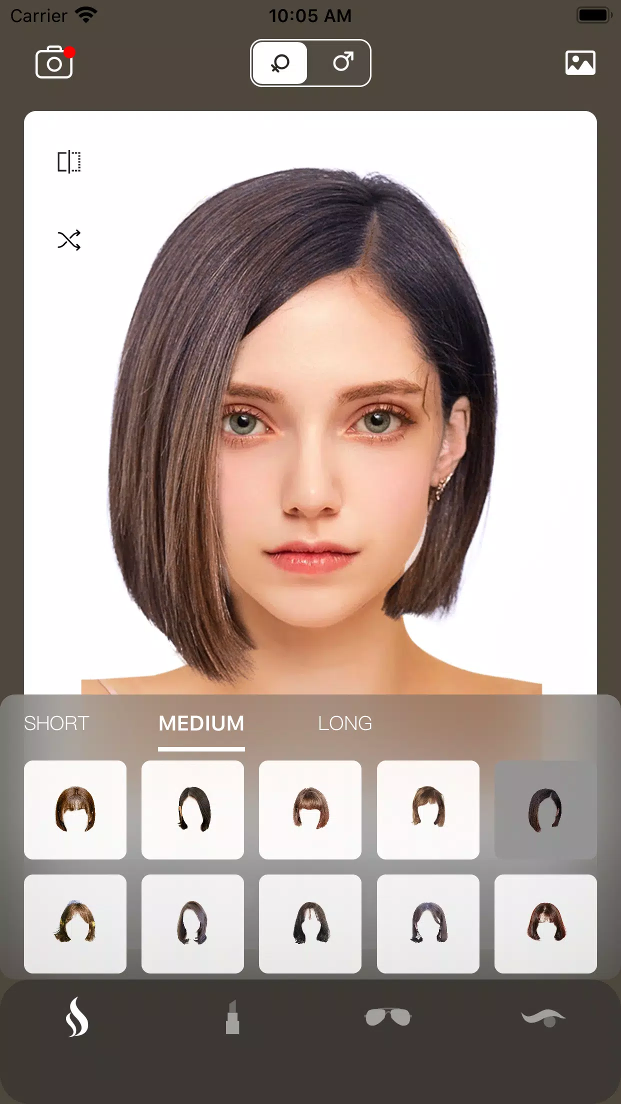 AI Hairstyle Try On・Bangs・Wigs captura de pantalla 1