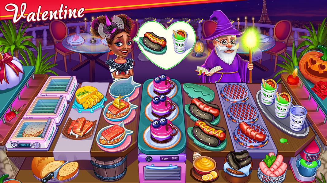 Halloween Street Food Shop Restaurant Game स्क्रीनशॉट 0