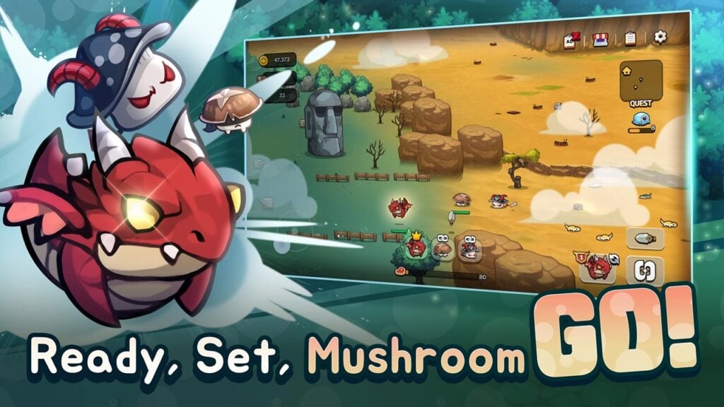 在《Mushroom Go!》中召集你的真菌小队并一起征服地下城！