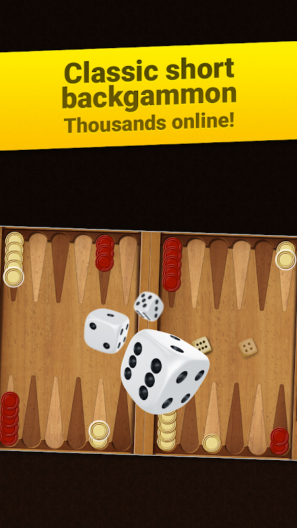 Backgammon Short Arena: Play online backgammon!屏幕截圖0