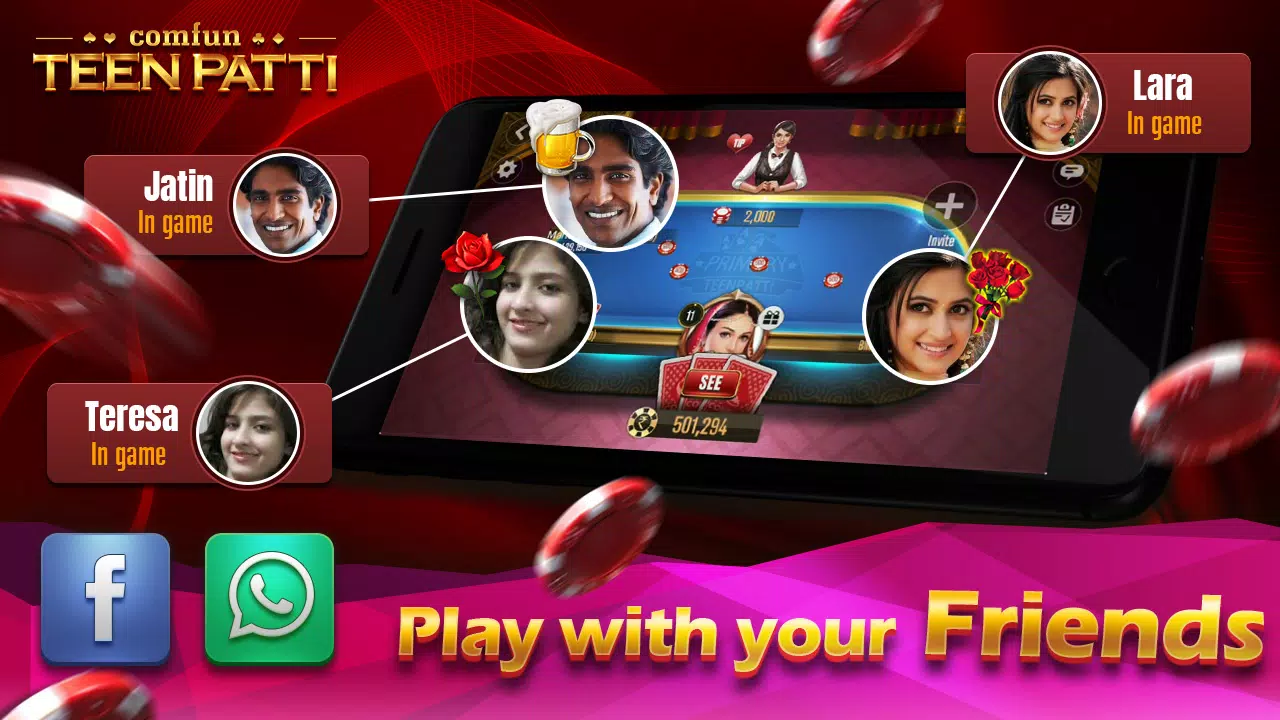 ภาพหน้าจอ Teen Patti Comfun Card Online 0