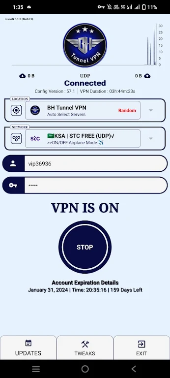 BH Tunnel VPN स्क्रीनशॉट 0