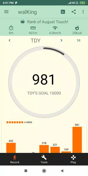 Smart Pedometer: walKing screenshot 1