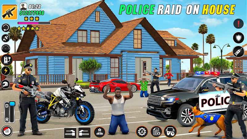 Police Motor Bike Crime Chase экрана 0