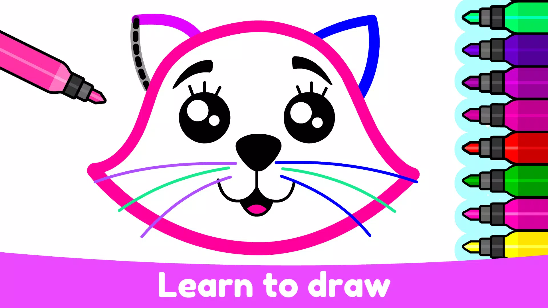 Kids Drawing & Coloring Games ekran görüntüsü 0