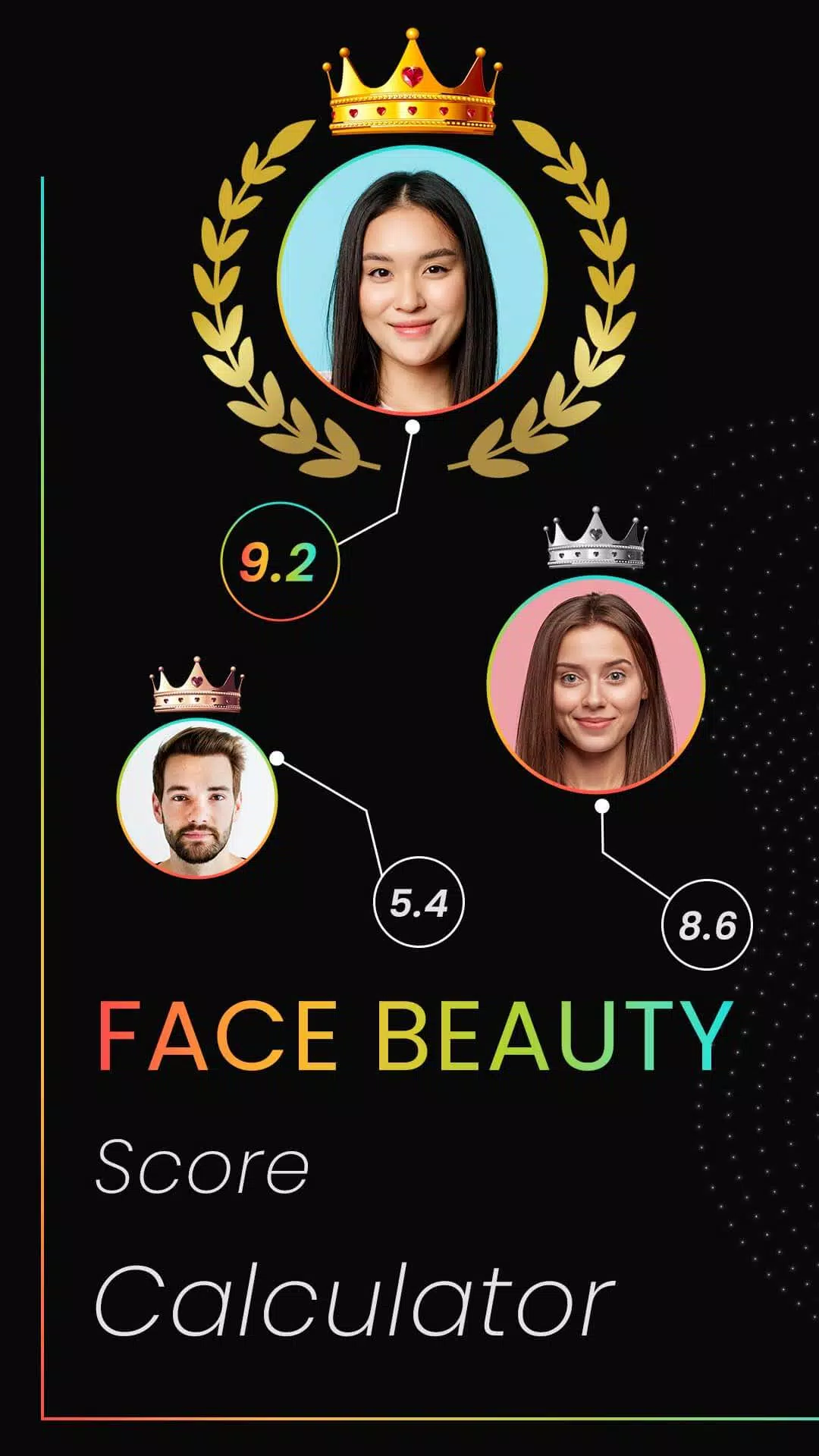 Face Beauty Score Calc & Tips captura de pantalla 1