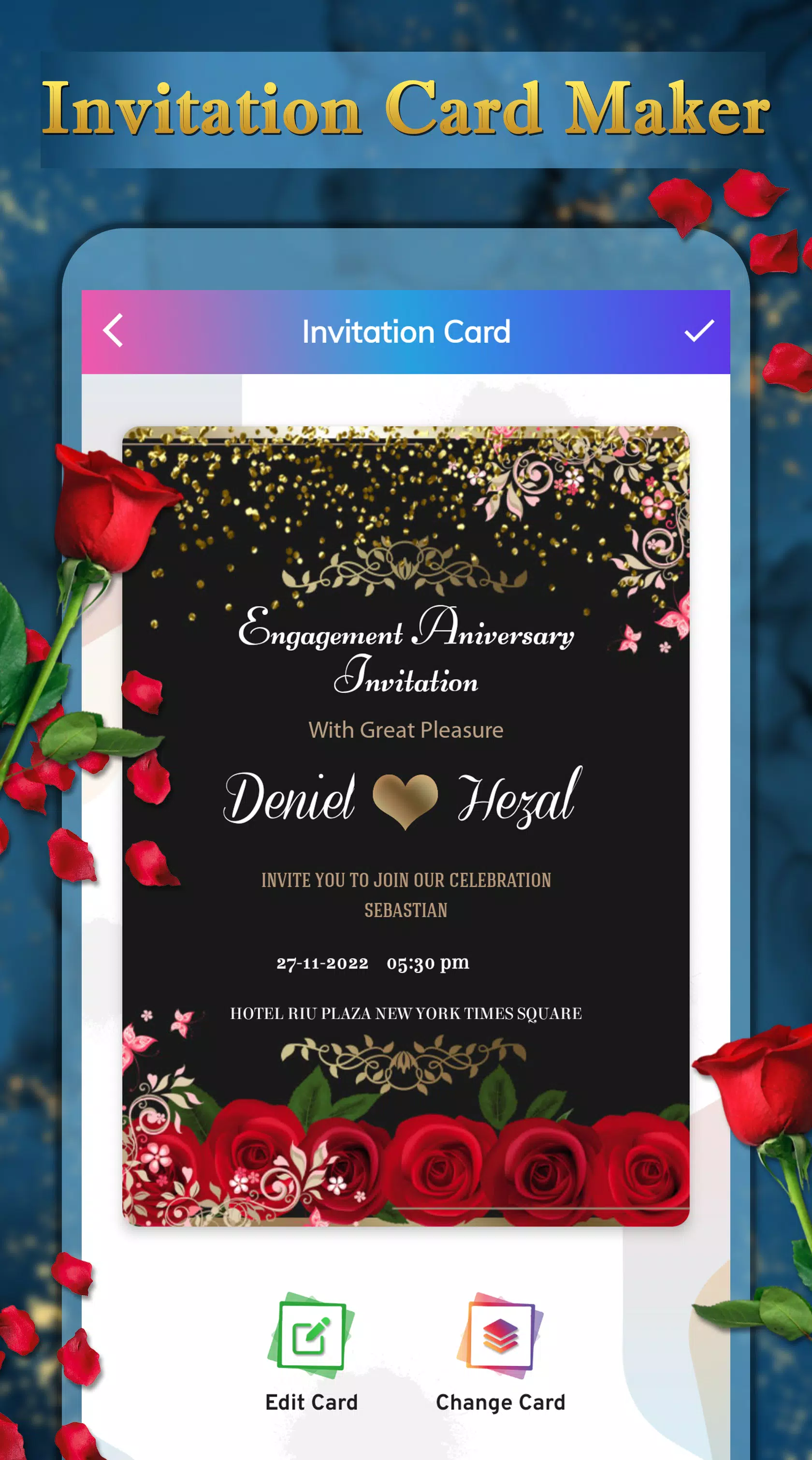 Invitation Card Maker Ảnh chụp màn hình 2