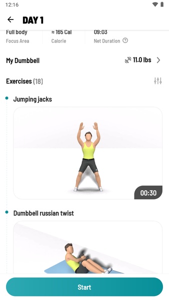 Hantel-Workout zu Hause Screenshot 2