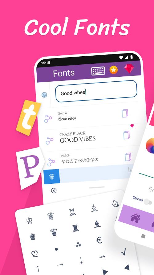 ภาพหน้าจอ Fonts: Stylish Text Cool Fonts 3