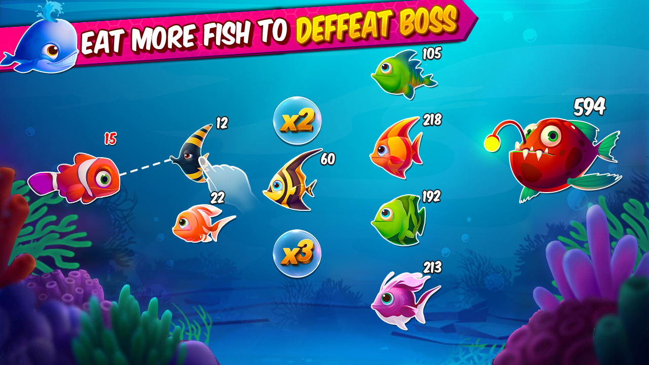 Big Eat Fish Games Shark Games zrzut ekranu 1