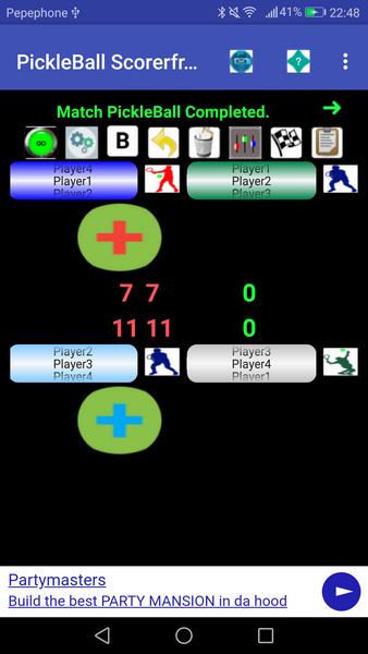 PickleBall Scorer plus online Radio, play music/vi Capture d'écran 2