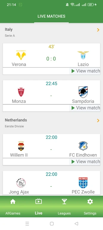 football live score tv स्क्रीनशॉट 2