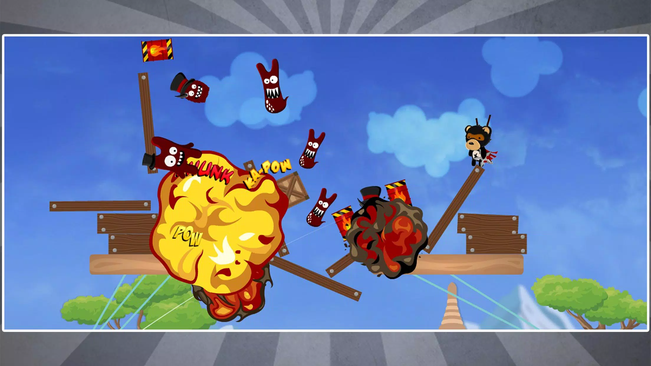 Ninja Bear: Slingshot Shooter captura de pantalla 2