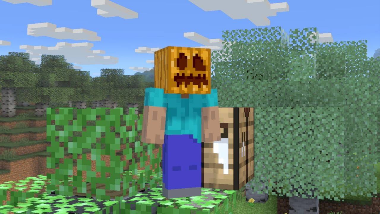 Pumpa sul personaggio di Minecraft Head