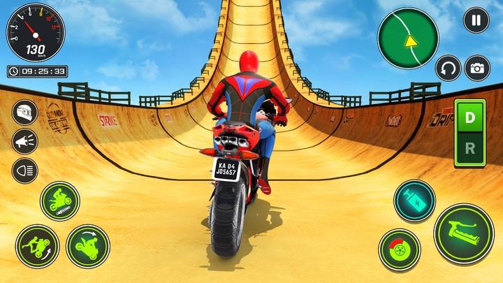 Superhero Bike Stunt Games GT экрана 1