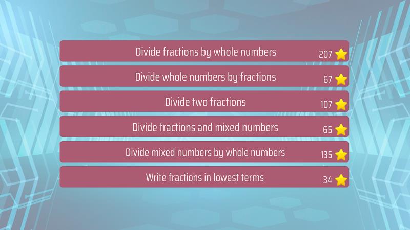 Dividing Fractions Math Game Captura de tela 0