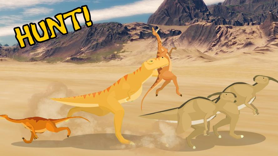 T-Rex Fights Raptors экрана 2