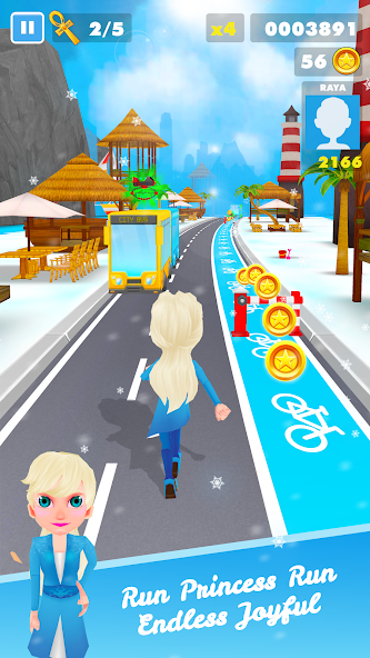 Subway Icy Princess Rush Mod Screenshot 0