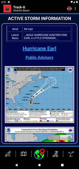 Track-It Hurricane Tracker屏幕截圖1