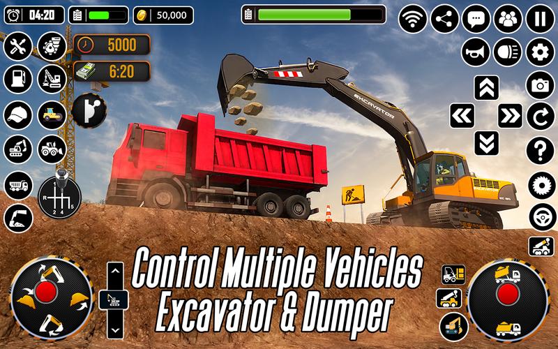 City Heavy Excavator Crane 3D屏幕截圖2