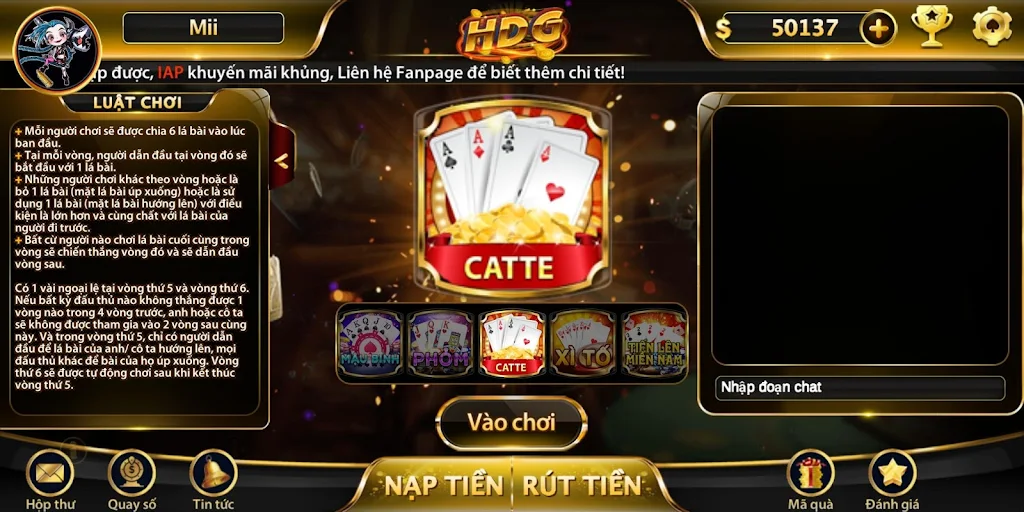 Game bài nhận quà khủng - HDG屏幕截圖0