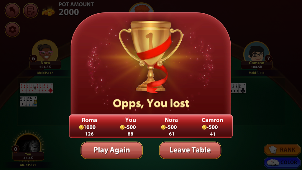 Rummy 500 : The Rummy Game屏幕截圖1