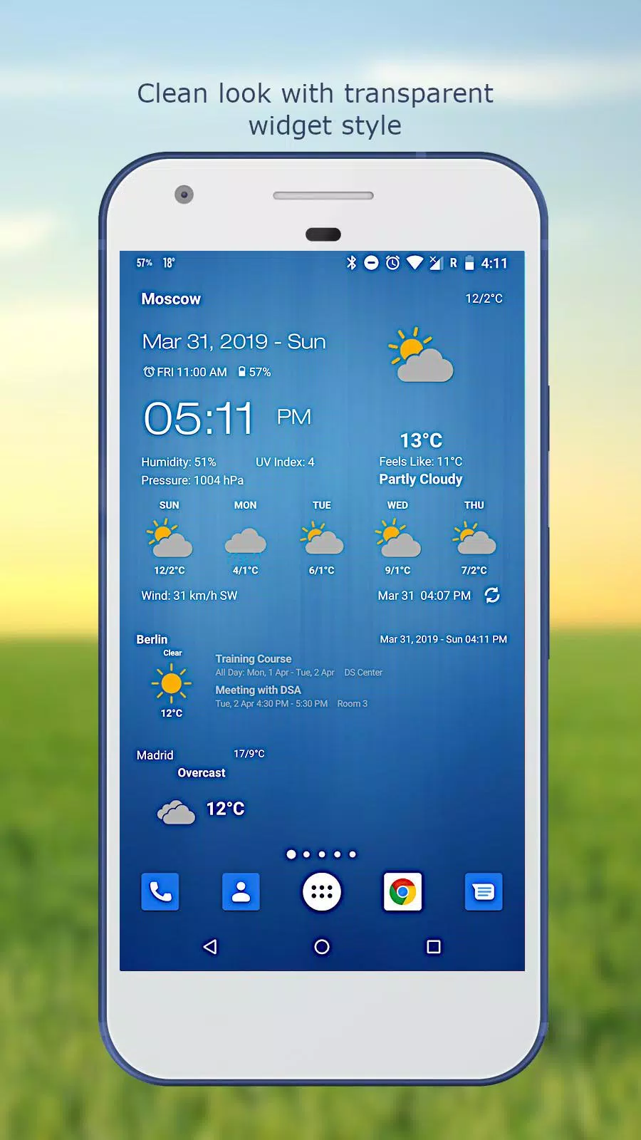 Weather & Clock Widget ဖန်သားပြင်ဓာတ်ပုံ 2