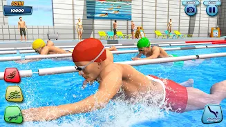 Aqua swimming pool racing 3D ekran görüntüsü 3