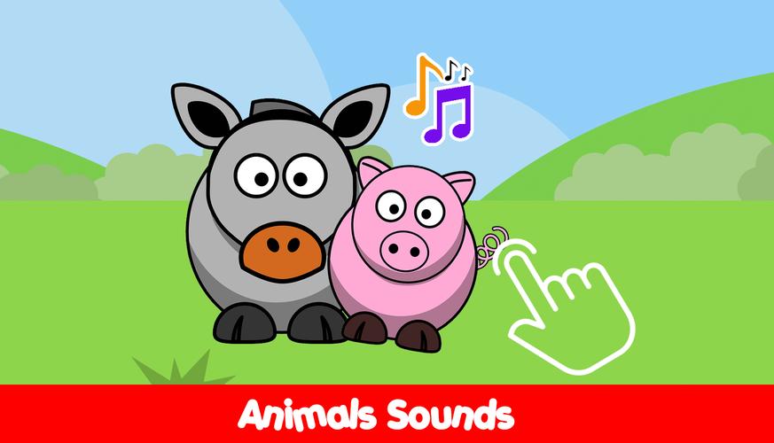 Infant piano with farm animals screenshot 3
