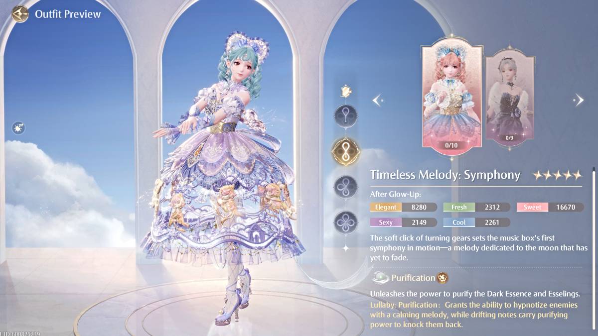 Melodia senza tempo: outfit sinfonico in Infinity Nikki