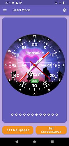 Heart Clock Live Wallpaper Скриншот 3