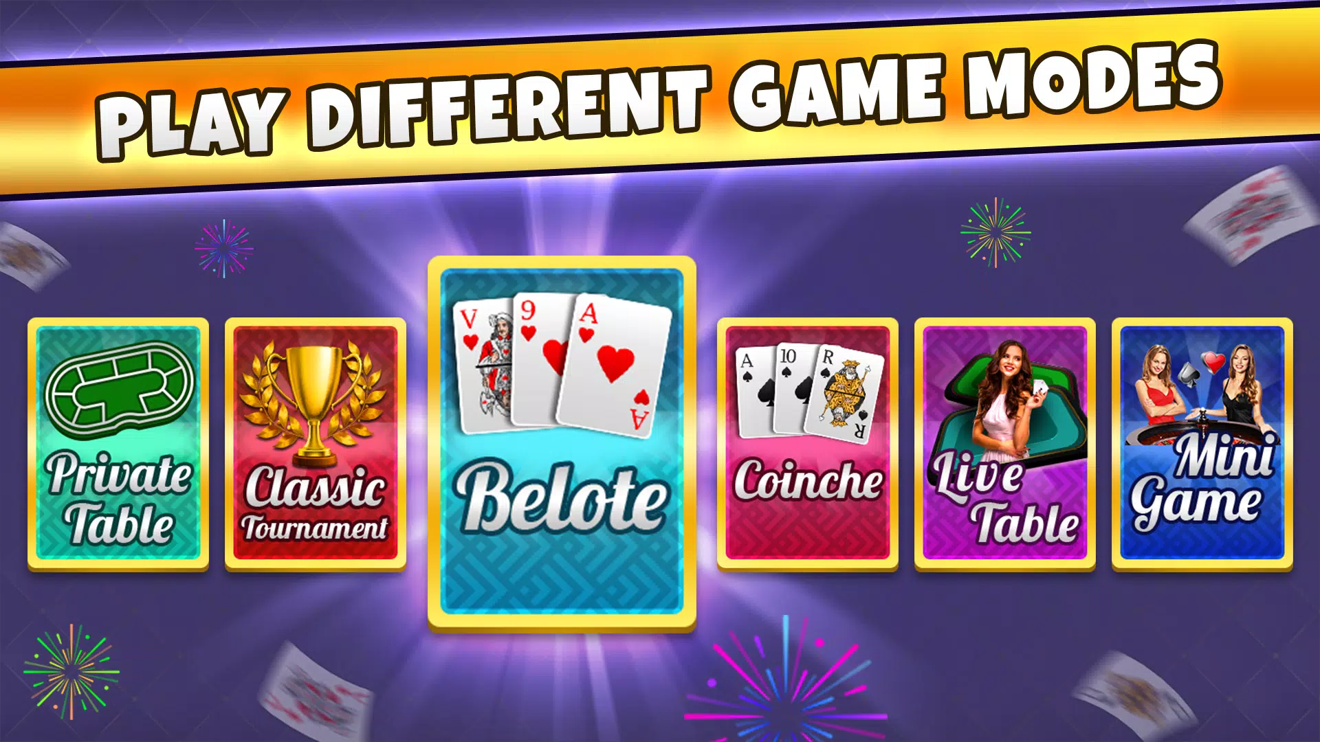 Belote Coinche Online game Ảnh chụp màn hình 0