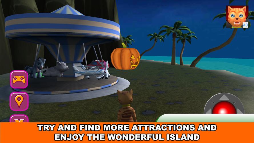 Halloween Cat Theme Park 3D स्क्रीनशॉट 3