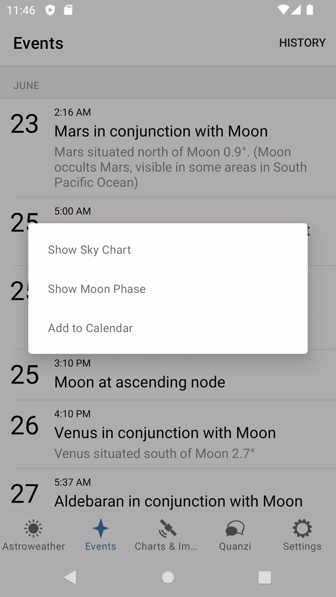 ภาพหน้าจอ Astroweather 3
