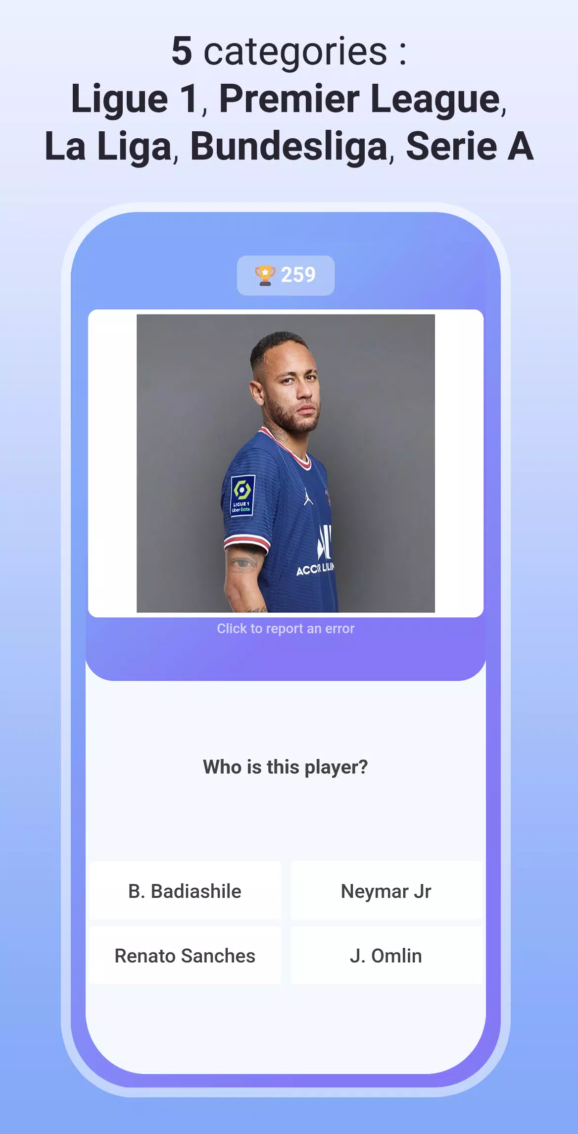 ภาพหน้าจอ Quiz Soccer - Guess the name 2