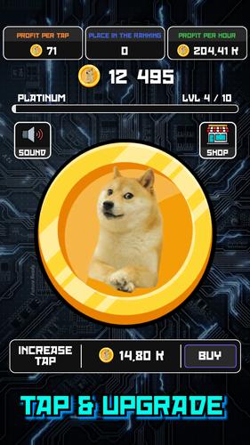 Crypto Clicker Doge Coin Idle captura de pantalla 0