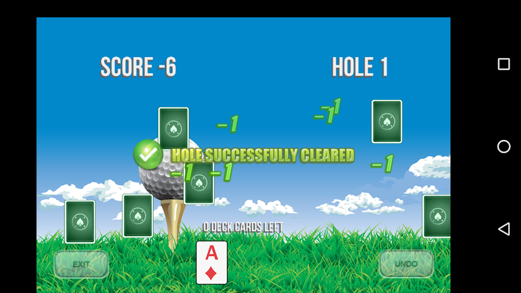 Golf Solitaire 18屏幕截圖2