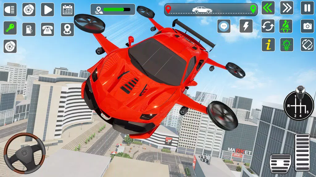 Flying Car Games Car Flight 3D স্ক্রিনশট 0