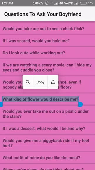 Questions To Ask Your Boyfrien screenshot 1