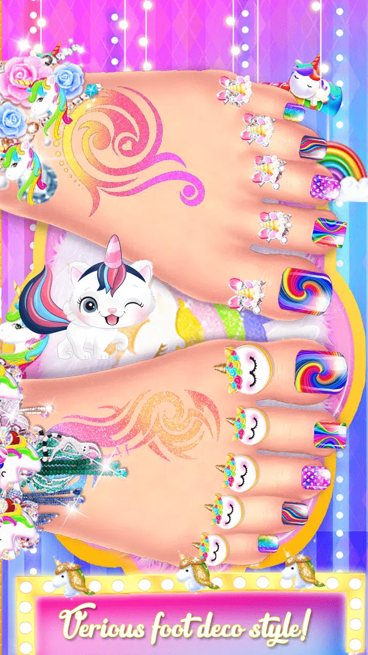 Unicorn Acrylic Nails Makeover Ảnh chụp màn hình 2